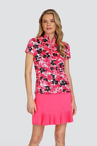 Picture of Tail Ladies Hartley Short Sleeve Golf Top - Pura Flora - XS Only