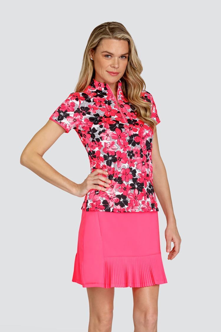 Picture of Tail Ladies Hartley Short Sleeve Golf Top - Pura Flora - XS Only