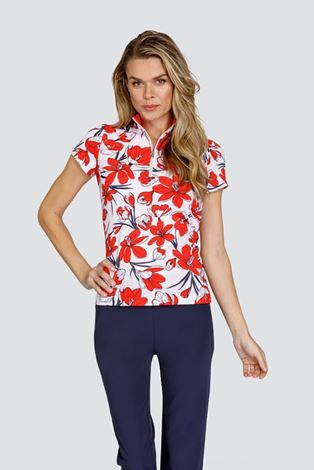 Show details for Tail Ladies Hester Short Sleeve Golf Top - Crocus Fields