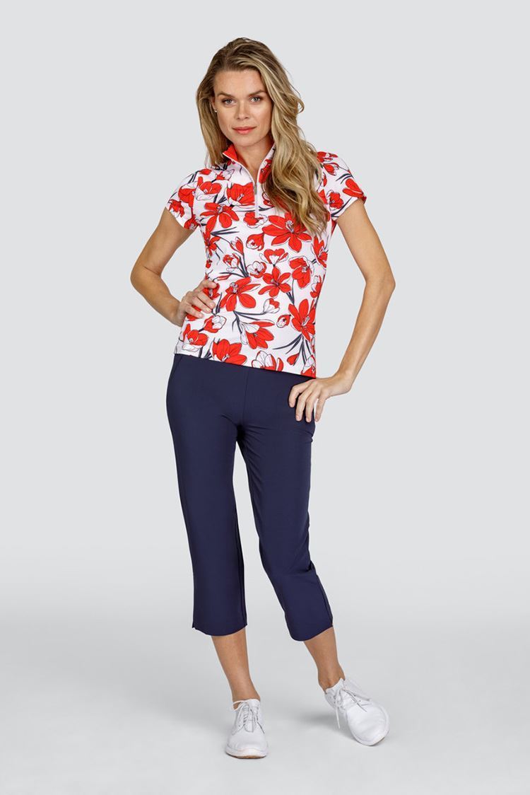 Picture of Tail Ladies zns  Hester Short Sleeve Golf Top - Crocus Fields - XS Only