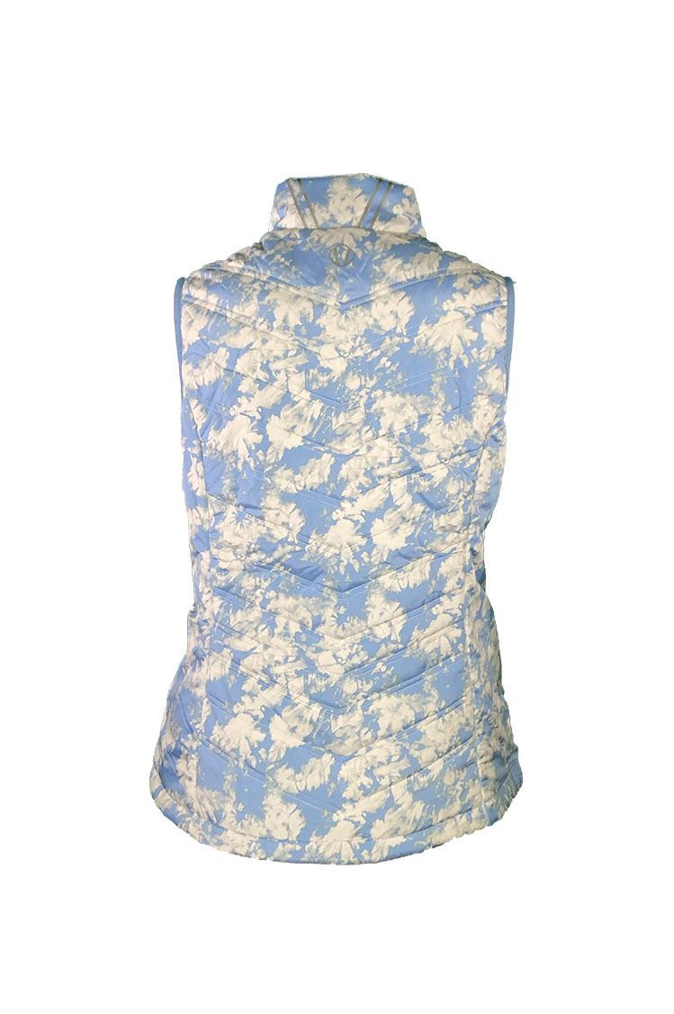 Picture of Sunice Ladies Maci Reversible Gilet - Della Blue Crushed Petal Print / Black