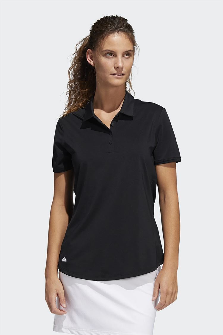 Picture of adidas Women's Ultimate Solid Short Sleeve Polo Shirt - Black