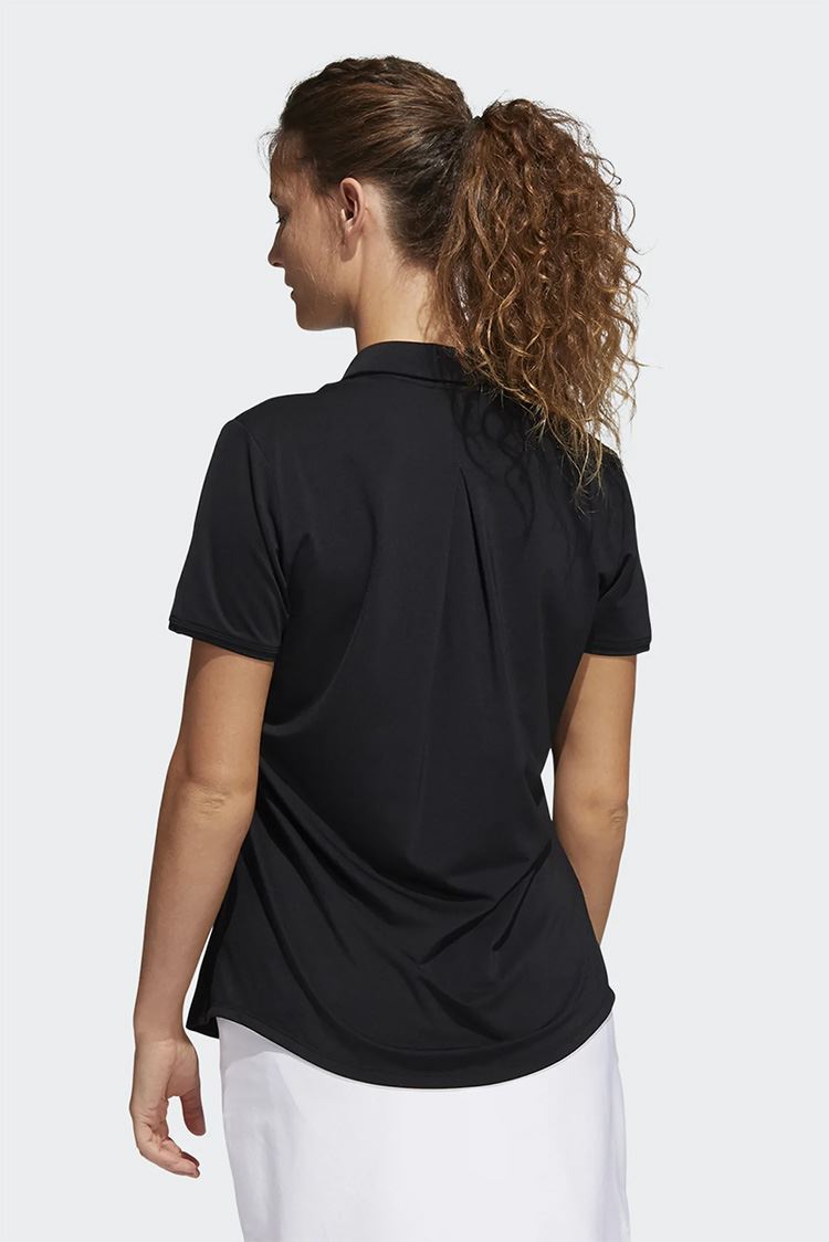 Picture of adidas Women's Ultimate Solid Short Sleeve Polo Shirt - Black
