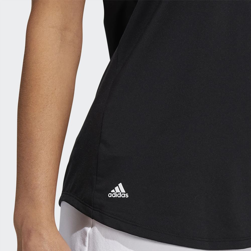 Picture of adidas Women's Ultimate Solid Short Sleeve Polo Shirt - Black