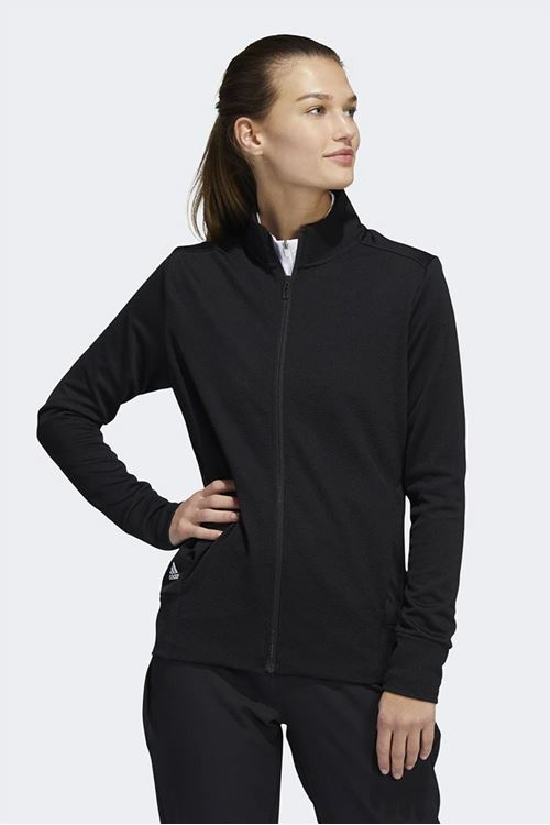 adidas Women's Textured Full Zip Jacket - Black - HA3395