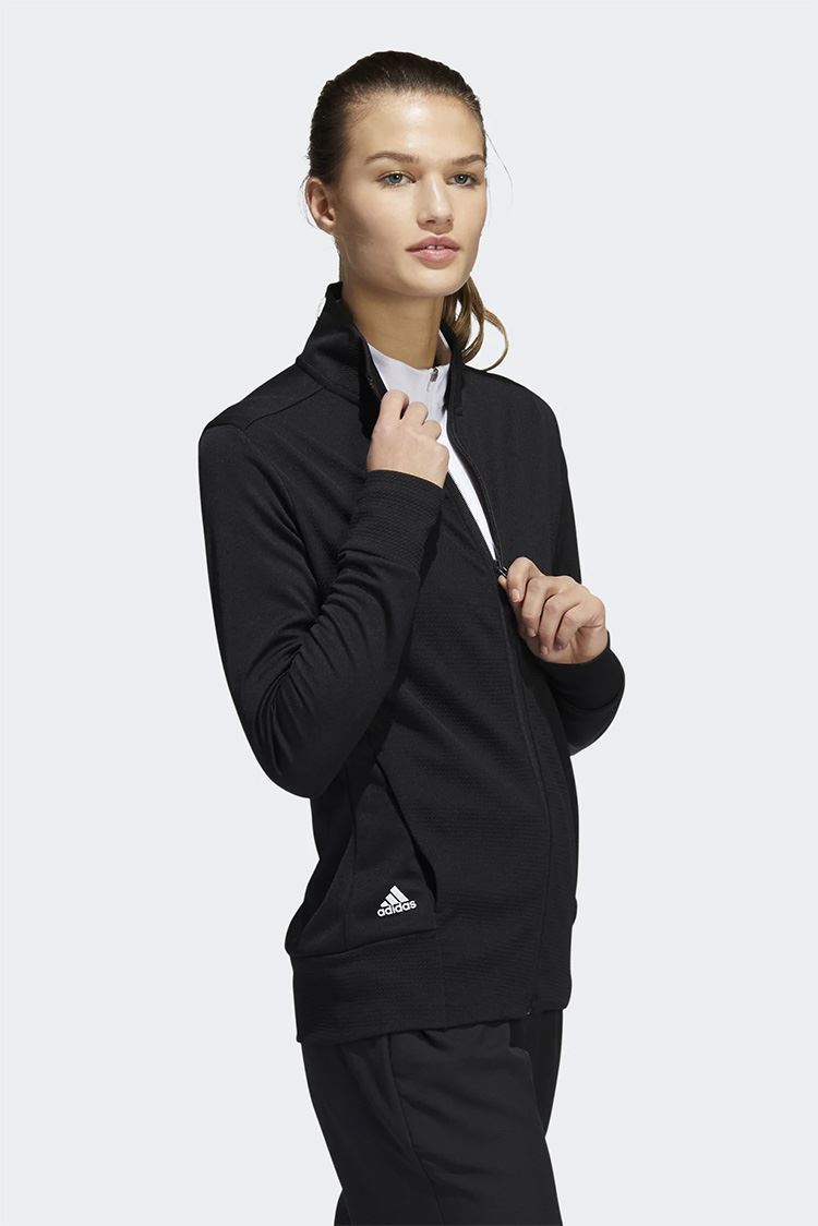 Picture of adidas Women's Textured Full Zip Jacket - Black