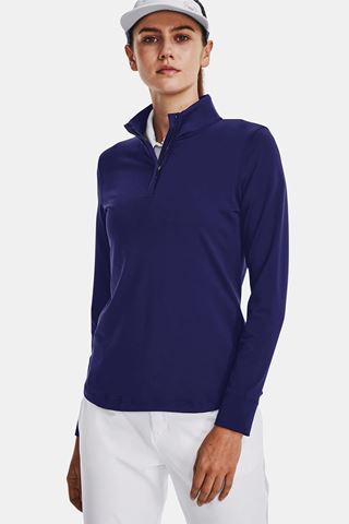 Picture of Under Armour Women's UA  Playoff 1/4 Zip Top - Sonar Blue / Metallic Silver 468