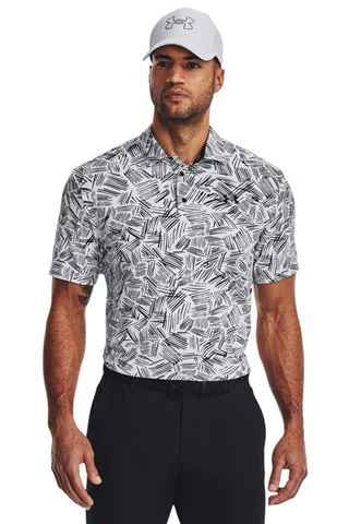 Picture of Under Armour Men's UA Playoff 3.0 Palm Sketch Polo Shirt - White / Black 103