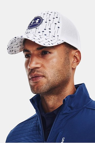 Picture of Under Armour zns Men's Iso-Chill Driver Mesh Golf Cap - White / Sonar Blue 103