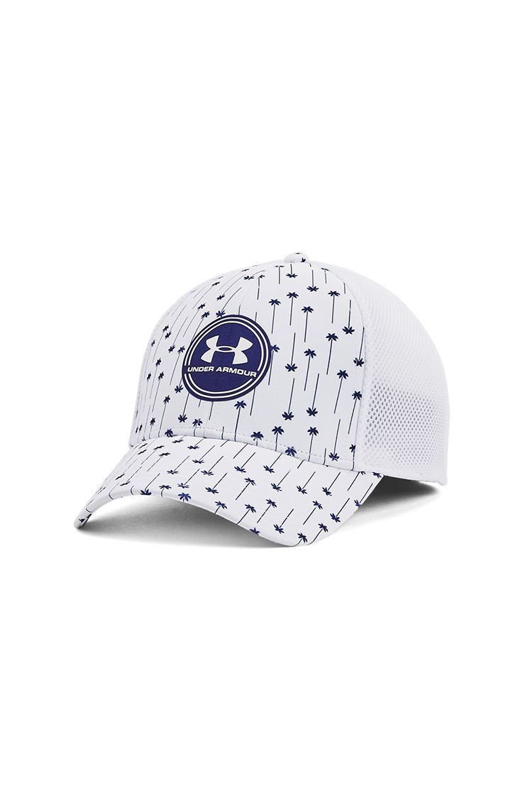 Picture of Under Armour Men's Iso-Chill Driver Mesh Golf Cap - White / Sonar Blue 103