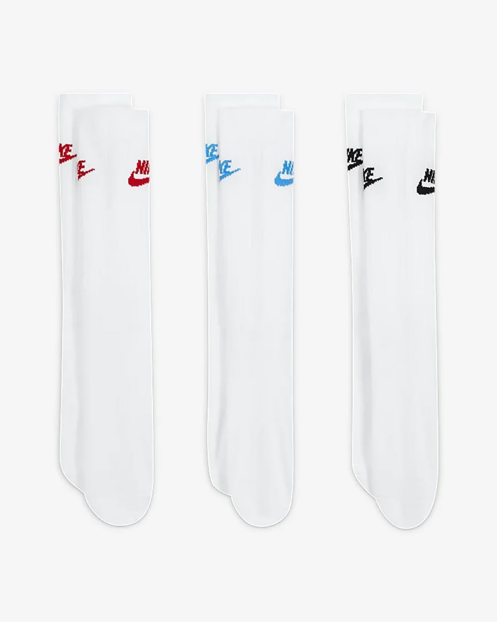 Picture of Nike Golf  zns Everyday Essential Crew Socks - White / Multi 911