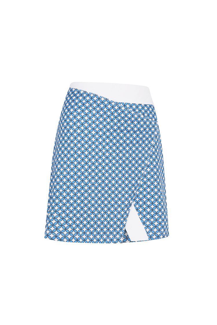 Picture of Callaway Ladies Floral Geo Wrap Golf Skort - Brilliant White 123