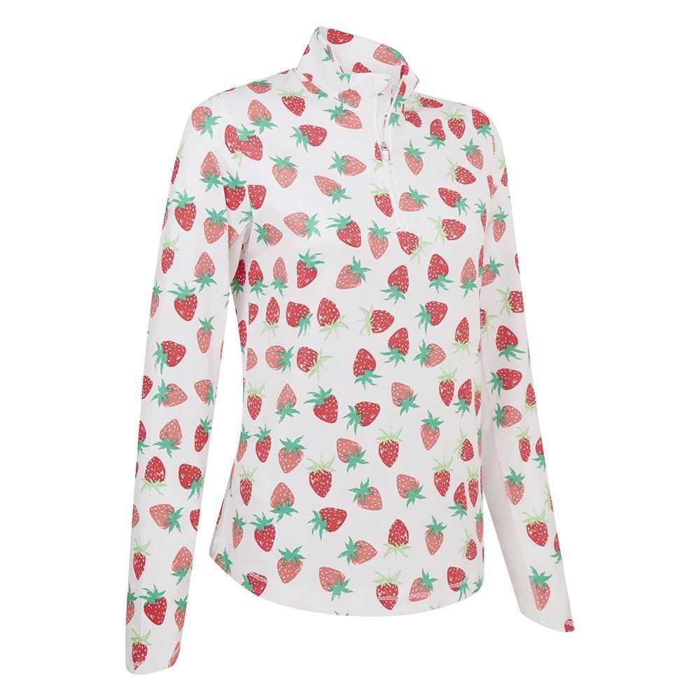 Picture of Callaway Ladies Allover Strawberries Sun Protection Top - Brilliant White 123