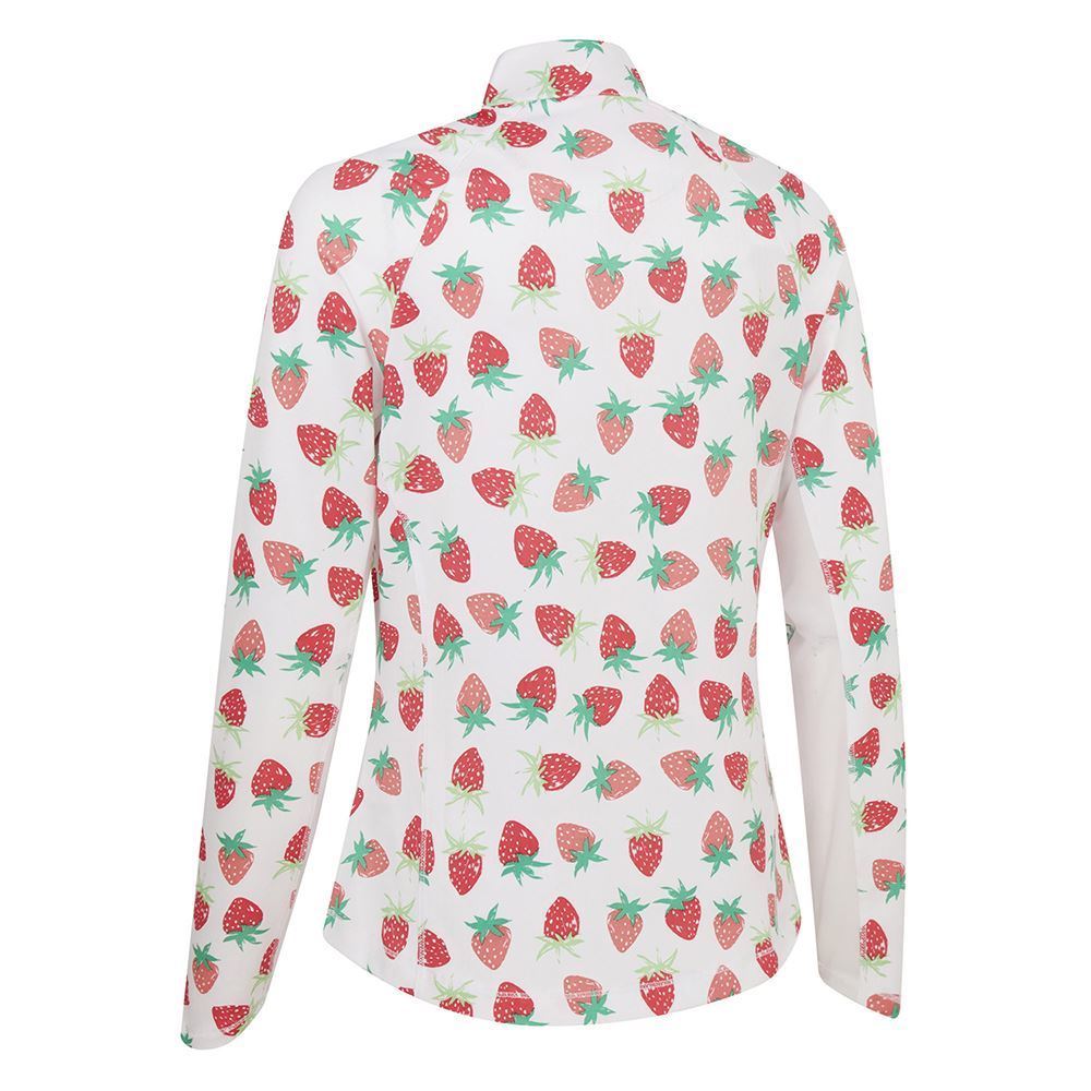 Picture of Callaway Ladies Allover Strawberries Sun Protection Top - Brilliant White 123