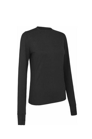 Show details for Callaway Ladies Long Sleeve Crew Neck Base Layer - Ebony Heather 026