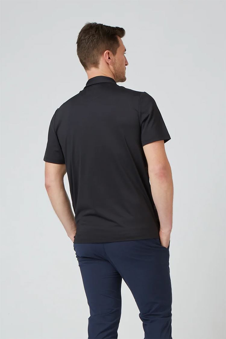 Picture of Original Penguin Men's Checkerboard Oxford Colour Block Polo Shirt - Caviar 001