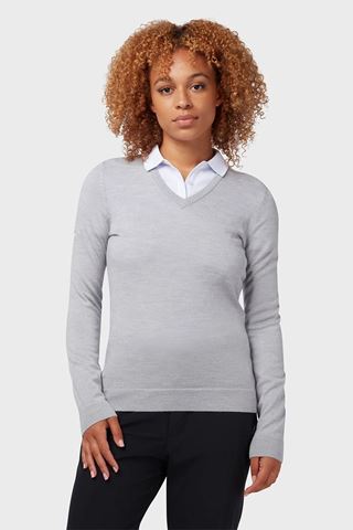 Picture of Callaway Ladies V - Neck Merino Sweater - Pearl Blue 050