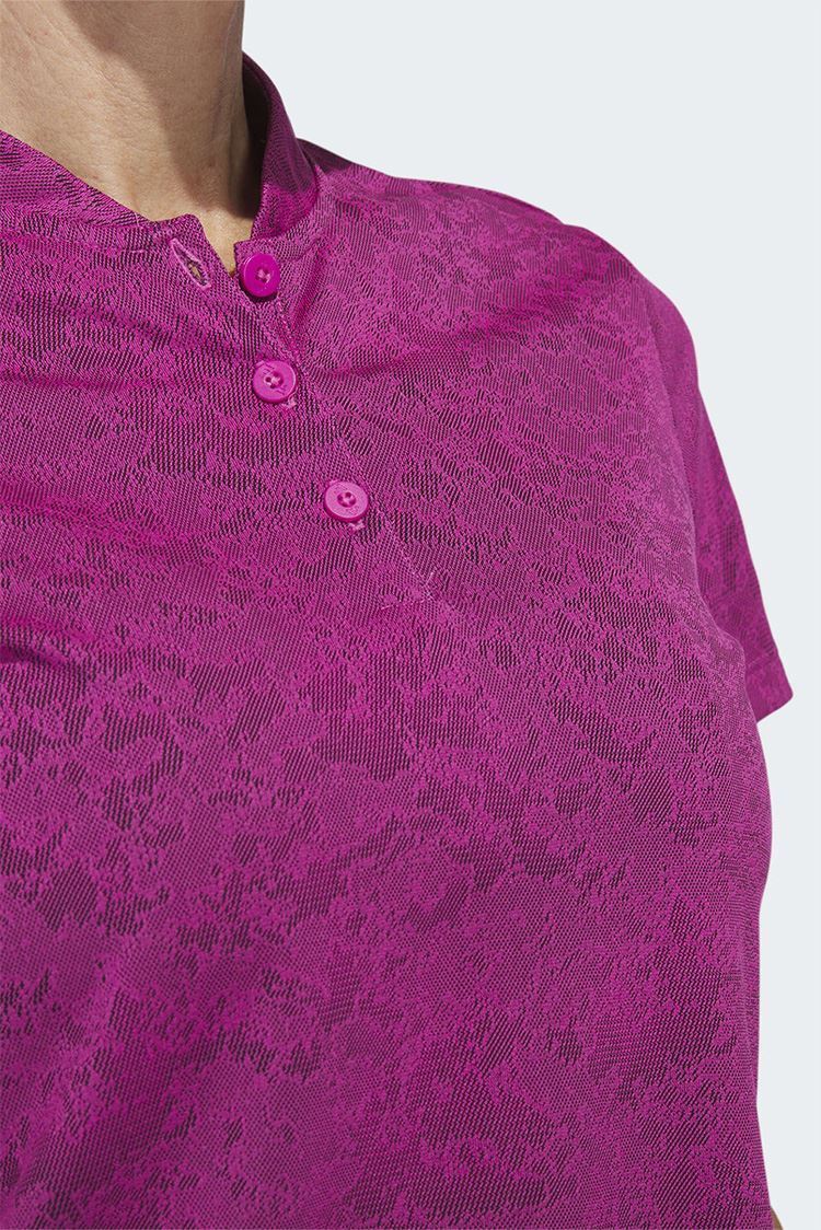 Picture of adidas Women's Jacquard Golf Polo Shirt - Lucid Fuchsia