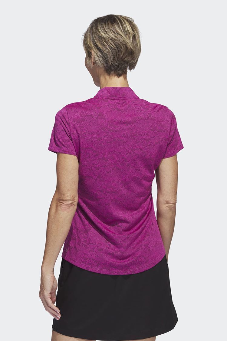 Picture of adidas Women's Jacquard Golf Polo Shirt - Lucid Fuchsia