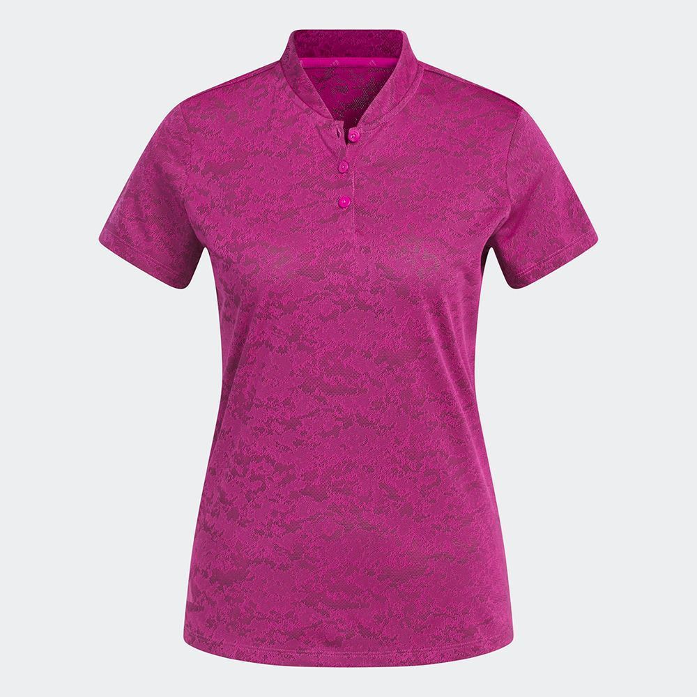 Picture of adidas Women's Jacquard Golf Polo Shirt - Lucid Fuchsia