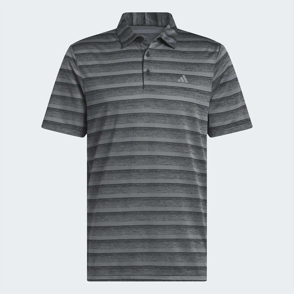 Picture of adidas Men's 2 Colour Stripe Polo Shirt - Black / Grey Four