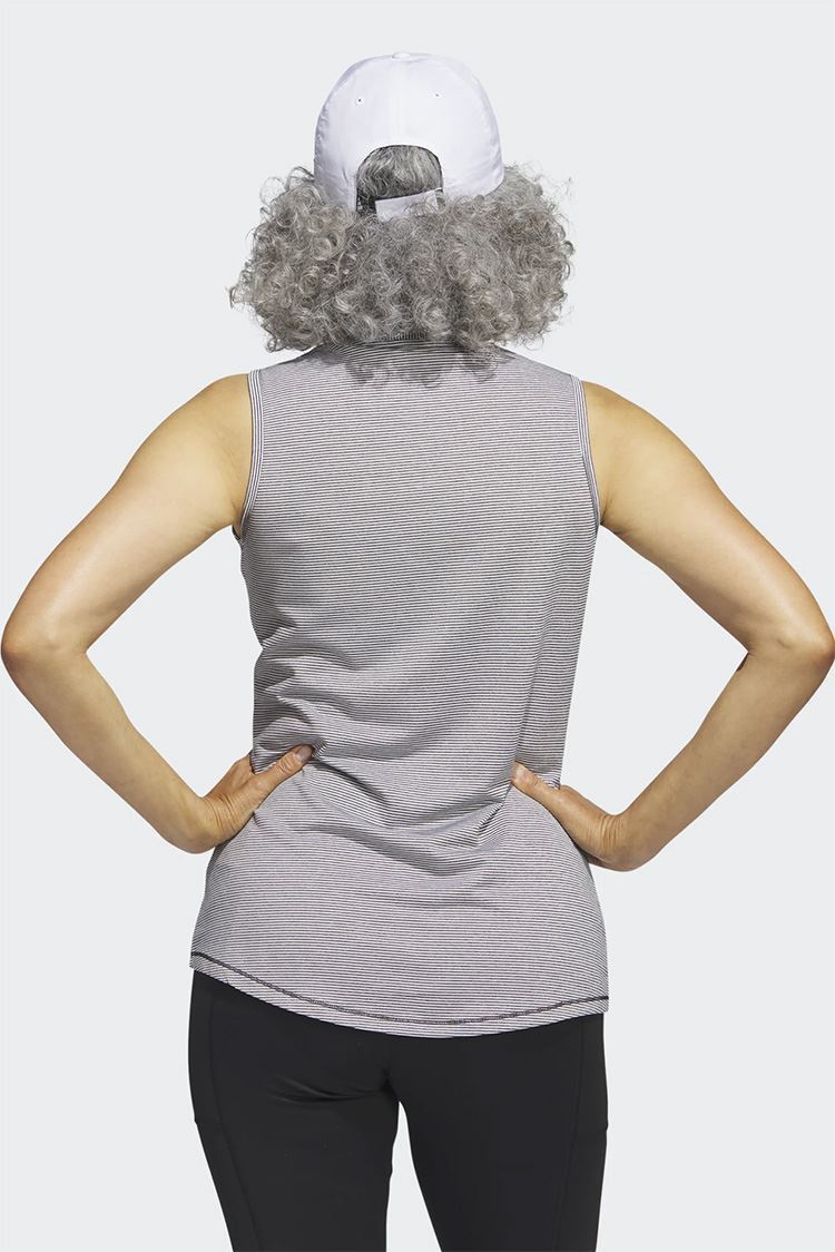 Picture of adidas Women's Ottoman Sleeveless Polo Shirt - Black / White