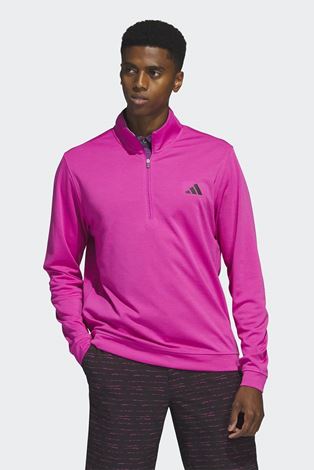 Show details for adidas Men's Elevated 1/4 Zip Midlayer - Lucid Fuchsia