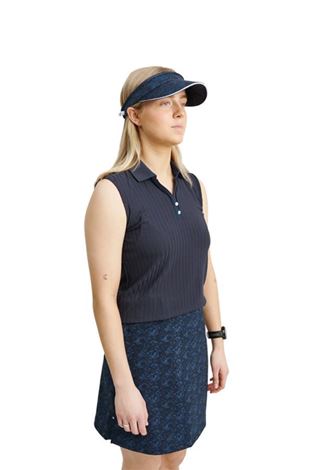 Show details for Abacus Ladies Pebble Sleeveless Polo - Navy