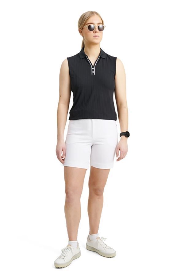 Picture of Abacus Ladies Pebble Sleeveless Polo - Black / White