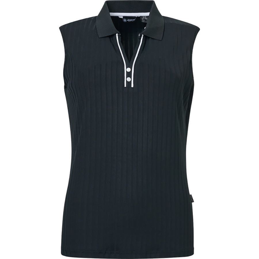 Picture of Abacus Ladies Pebble Sleeveless Polo - Black / White