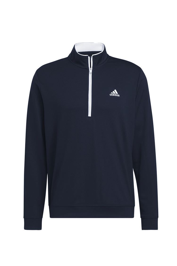 adidas Men's Lightweight Quarter Zip Sweater Collegiate Navy / White