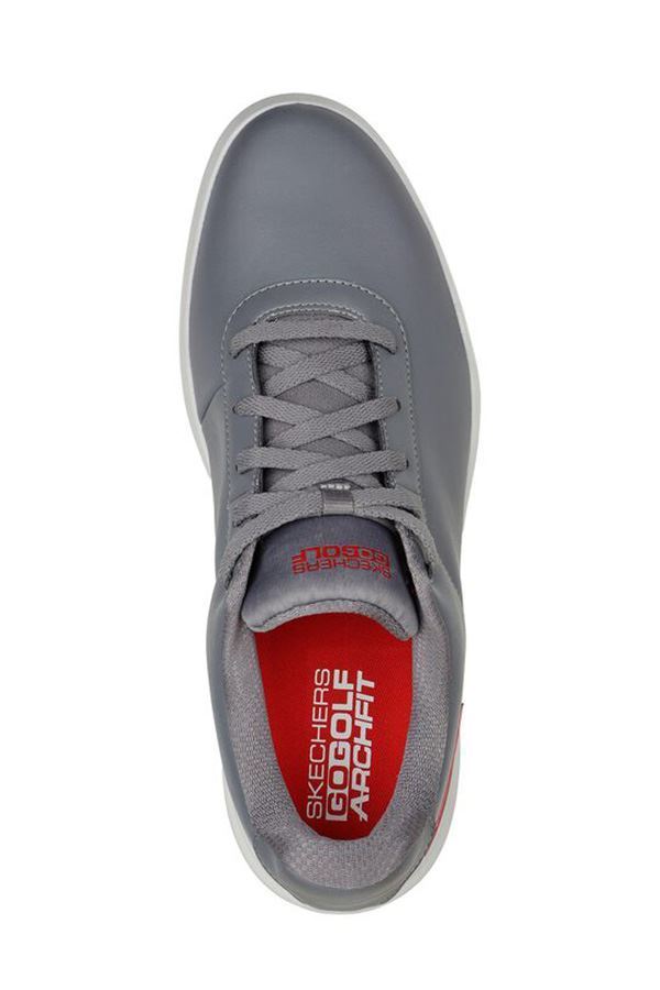 Picture of Skechers zns Men's Go Golf Drive 5 Golf Shoes - Relaxed Fit - Grey / Red