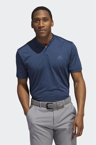 Show details for adidas Men's Textured Stripe Polo Shirt - Collegiate Navy / Crew Navy