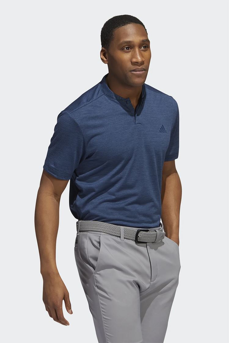 Picture of adidas zns Men's Textured Stripe Polo Shirt - Collegiate Navy / Crew Navy