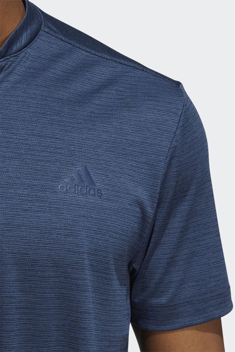 Picture of adidas zns Men's Textured Stripe Polo Shirt - Collegiate Navy / Crew Navy