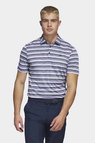 Picture of adidas Men's 2 Colour Stripe Polo Shirt - Collegiate Navy / White