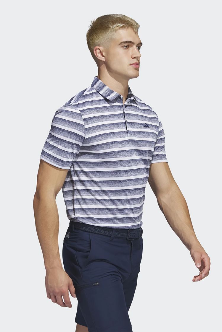 Picture of adidas zns Men's 2 Colour Stripe Polo Shirt - Collegiate Navy / White