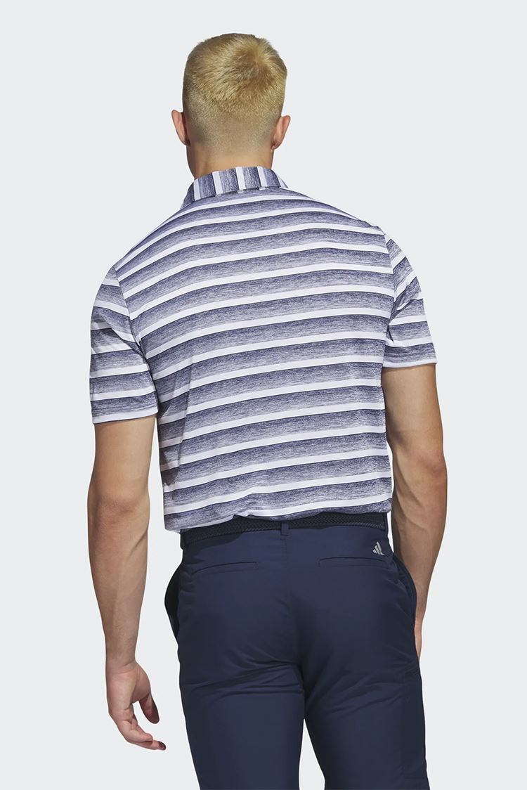 Picture of adidas zns Men's 2 Colour Stripe Polo Shirt - Collegiate Navy / White