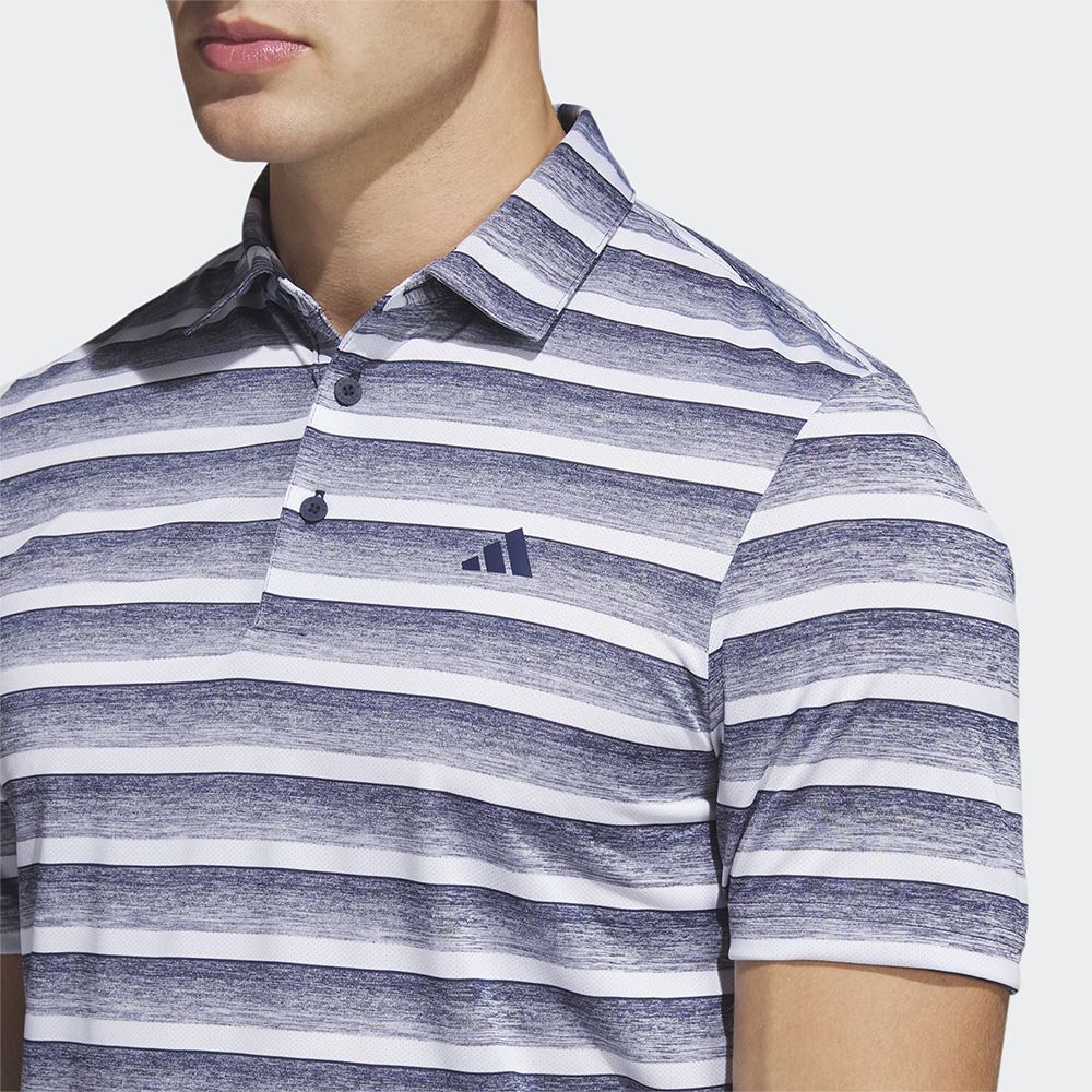 Picture of adidas zns Men's 2 Colour Stripe Polo Shirt - Collegiate Navy / White