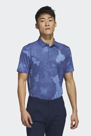 Picture of adidas Men's Flower Mesh Polo Shirt - Blue Fusion / Collegiate Navy