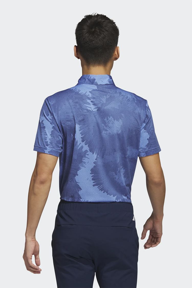 Picture of adidas Men's Flower Mesh Polo Shirt - Blue Fusion / Collegiate Navy