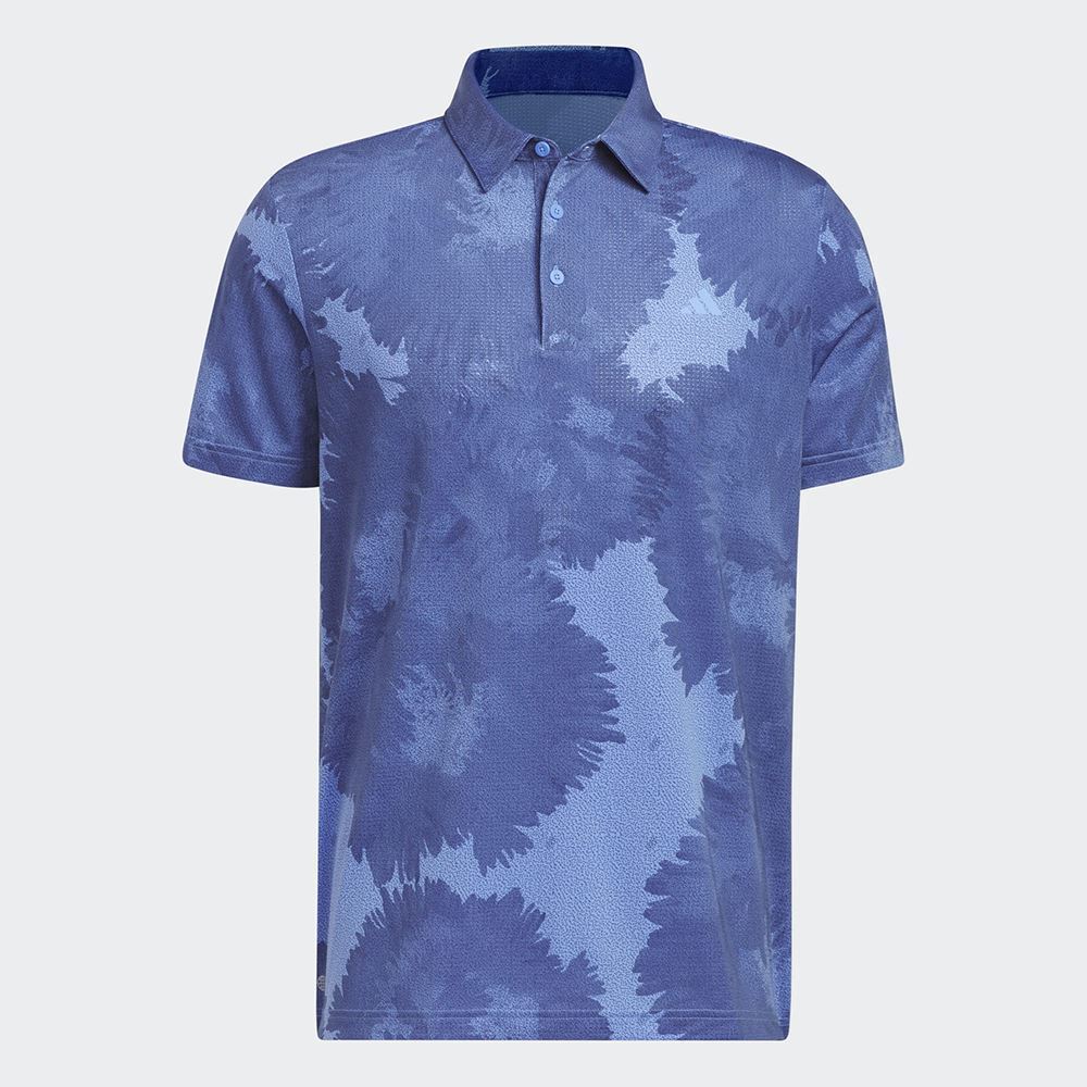 Picture of adidas Men's Flower Mesh Polo Shirt - Blue Fusion / Collegiate Navy