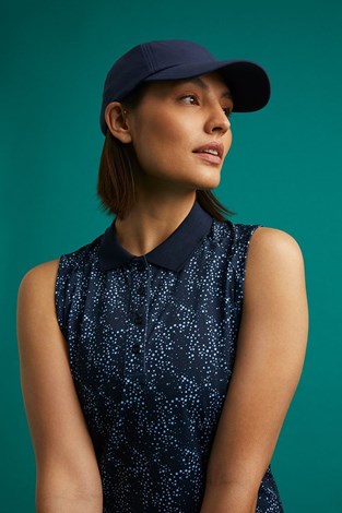 Show details for Rohnisch Ladies Deni Sleeveless Polo Shirt - Space Dot Navy - XS ONLY