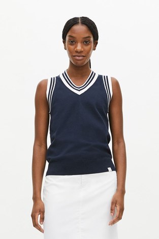 Show details for Rohnisch zns Ladies Mae Knitted Vest - Navy