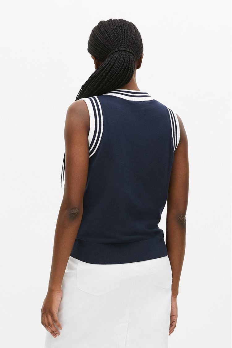 Picture of Rohnisch zns Ladies Mae Knitted Vest - Navy