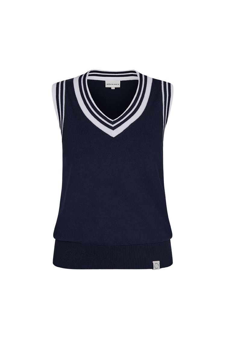 Picture of Rohnisch zns Ladies Mae Knitted Vest - Navy