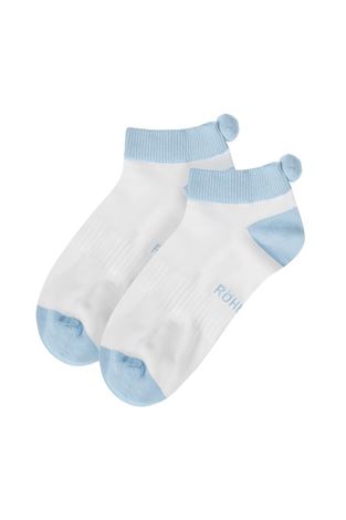 Show details for Rohnisch Ladies Functional Pompom Socks - 2 Pack - Omophalodes Pale Blue