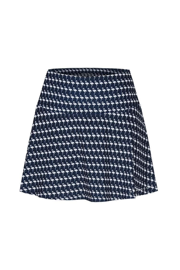 Picture of Rohnisch Ladies Amy Regular Skort - Flamingo AOP Navy