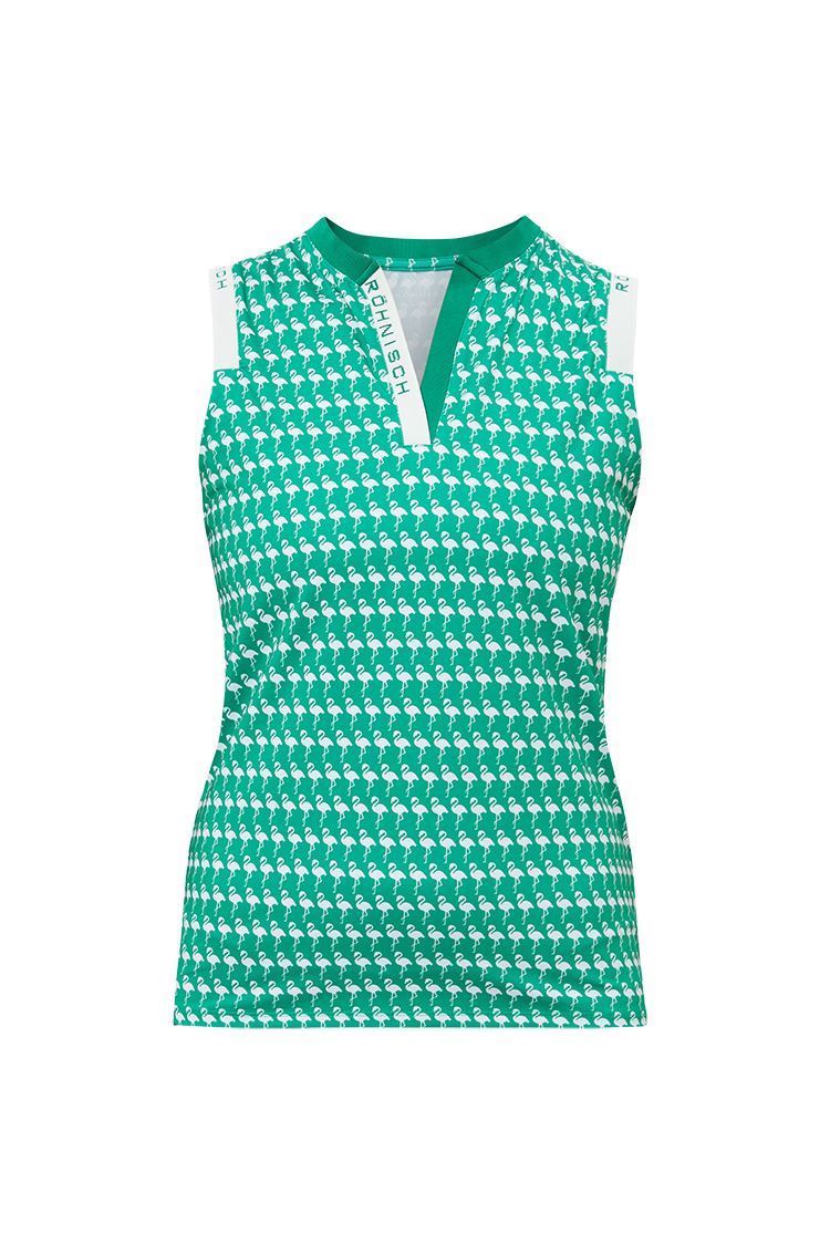 Picture of Rohnisch Ladies Abby Sleeveless Top - Flamingo AOP Jelly Bean