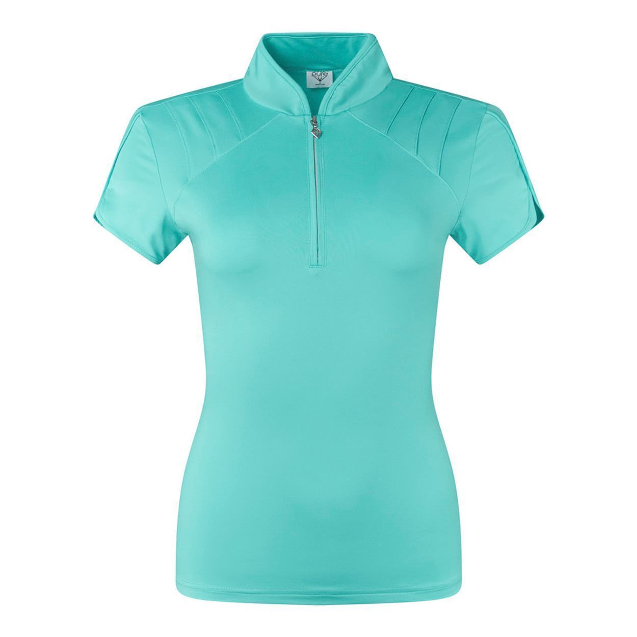 Picture of Pure Golf Ladies Olivia Cap Sleeve Polo Shirt - Ocean Blue